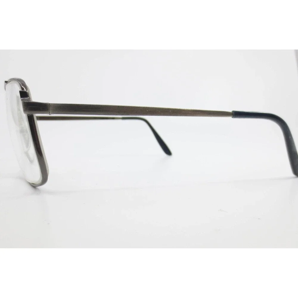 American Optical Vintage Square Aviator Metal Eyeglass Frames Gunmetal 140 36151